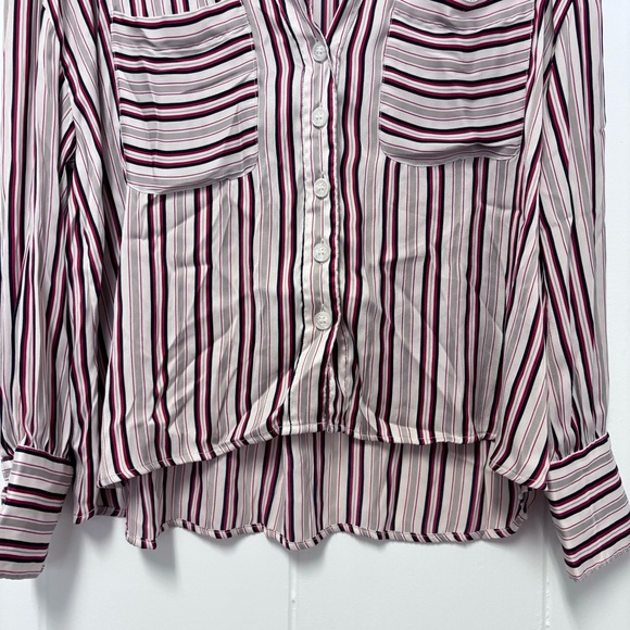 Free People White/Red Striped Button Down Shirt Women’s Size Small - Picture 7 of 7